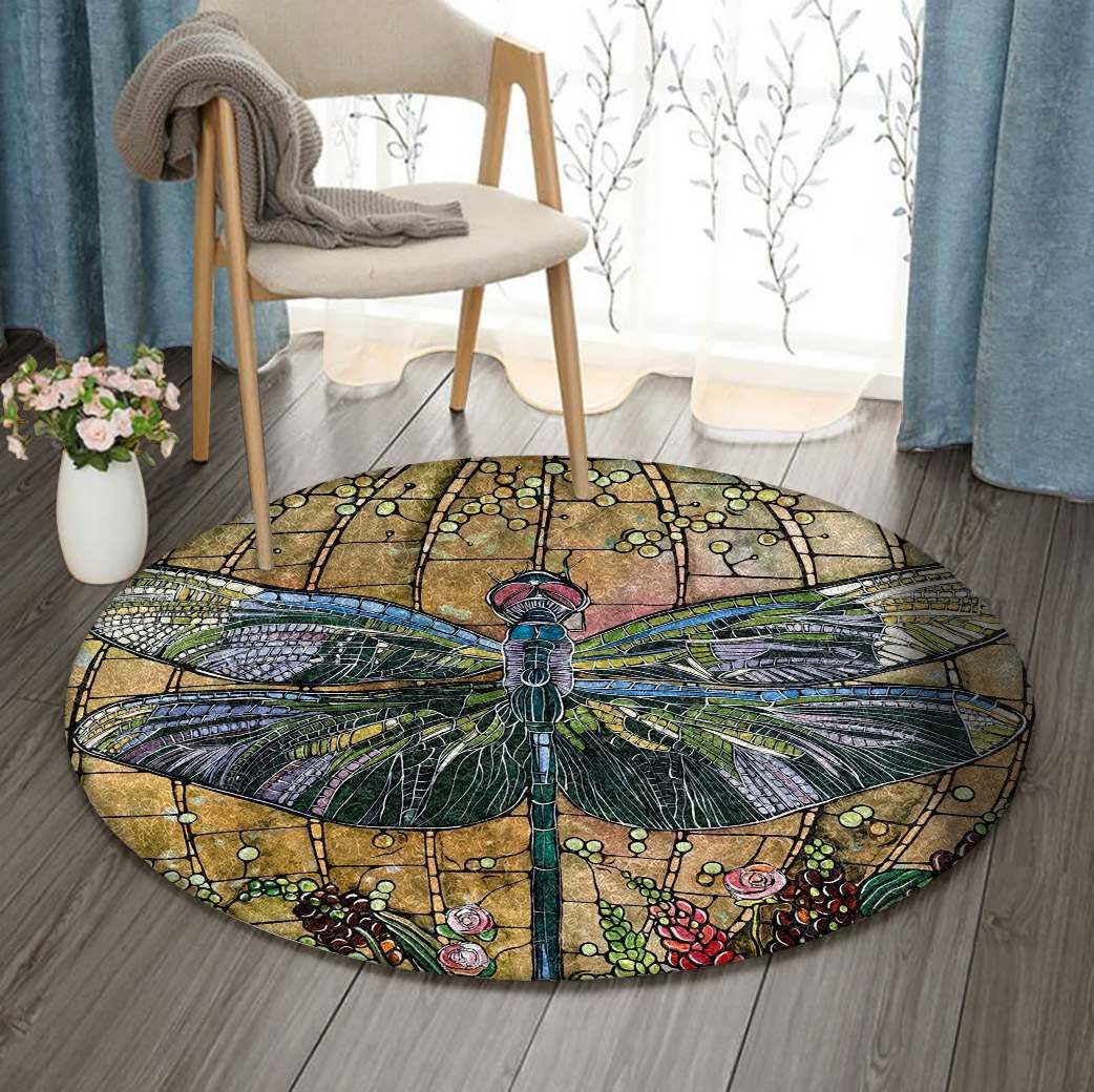 Dragonfly Round Carpet