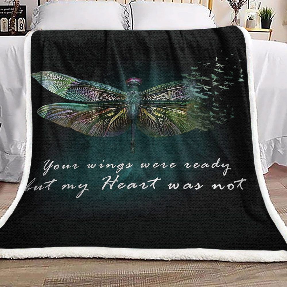 Dragonfly Sherpa Fleece Blanket