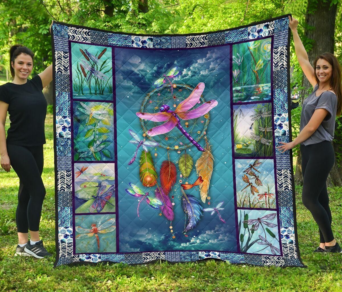 Dragonfly Dreamcatcher Dragonfly Quilt Blanket DHC3112387TD