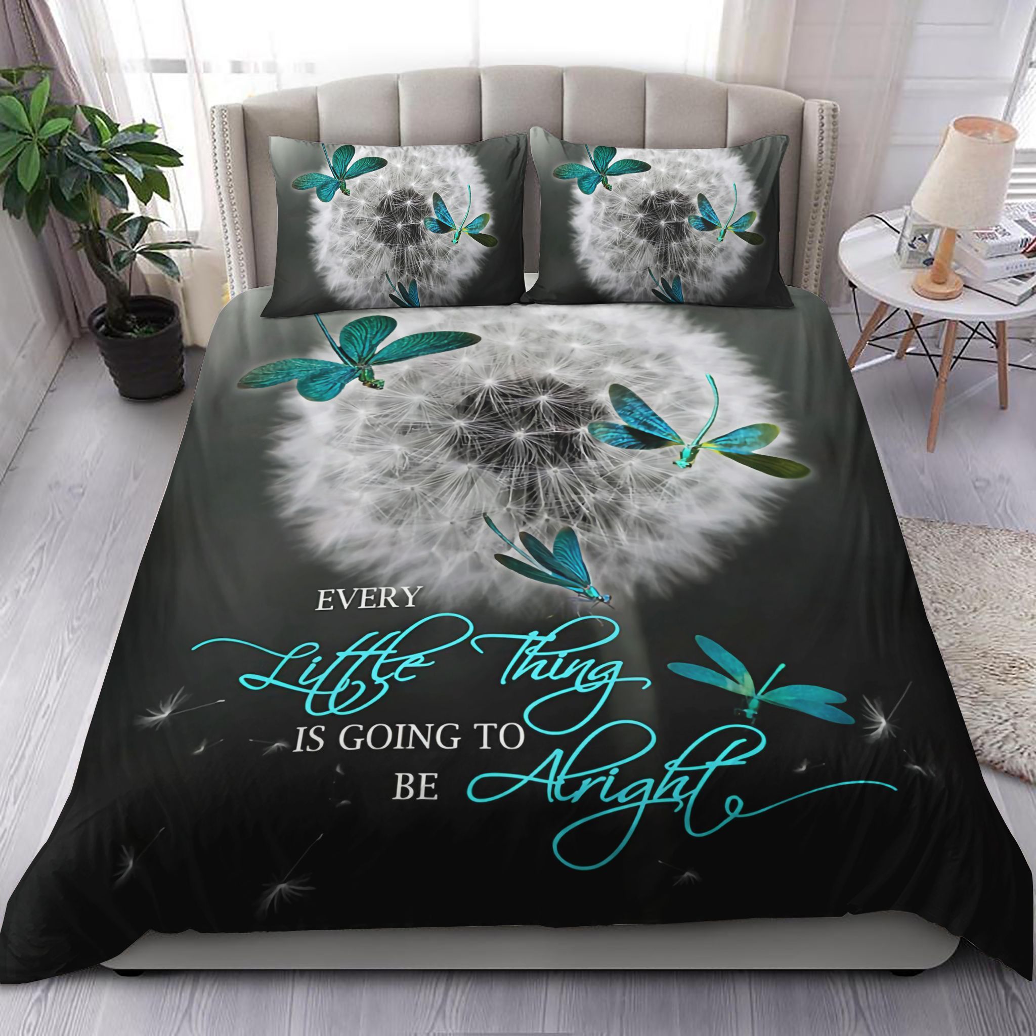 Dragonfly Every Little Thing Is Gonna Be Alright Bedding Set