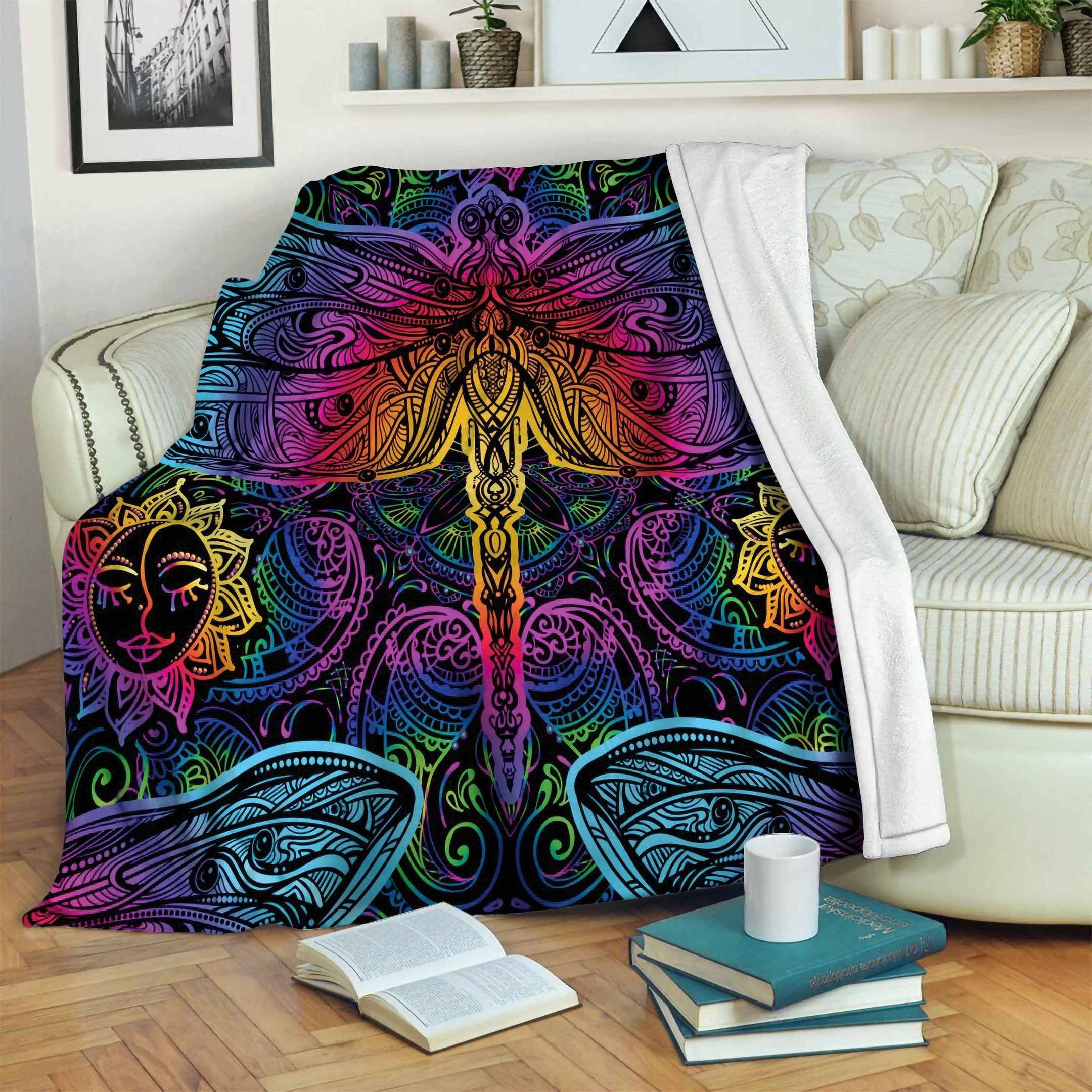 Dragonfly Fleece Blanket