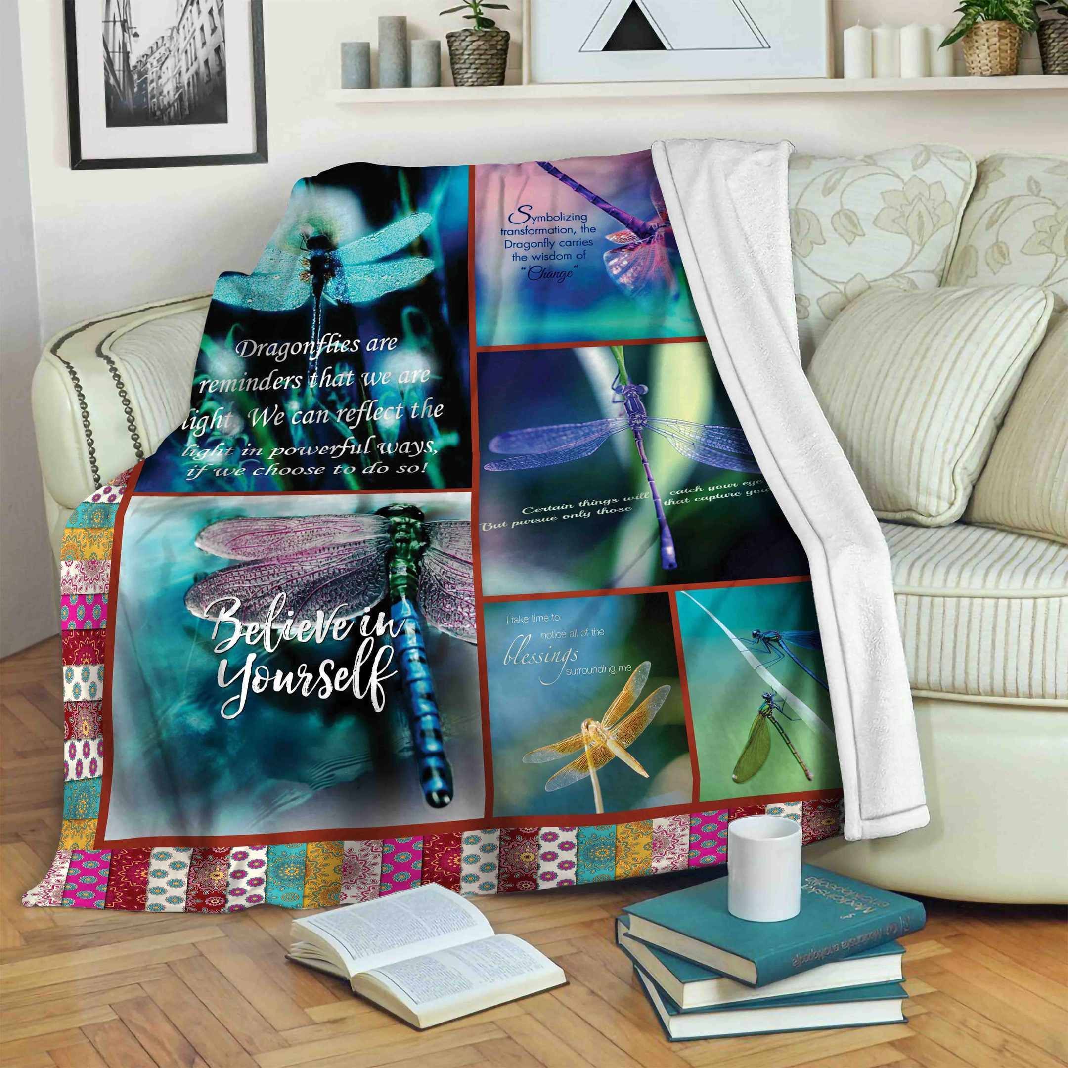 Dragonfly Fleece Blanket