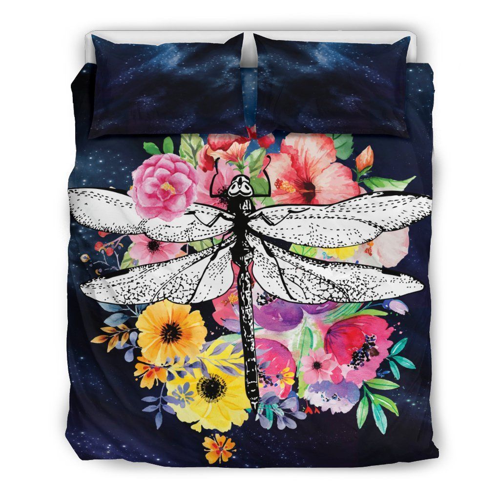Dragonfly Flower Bedding Set