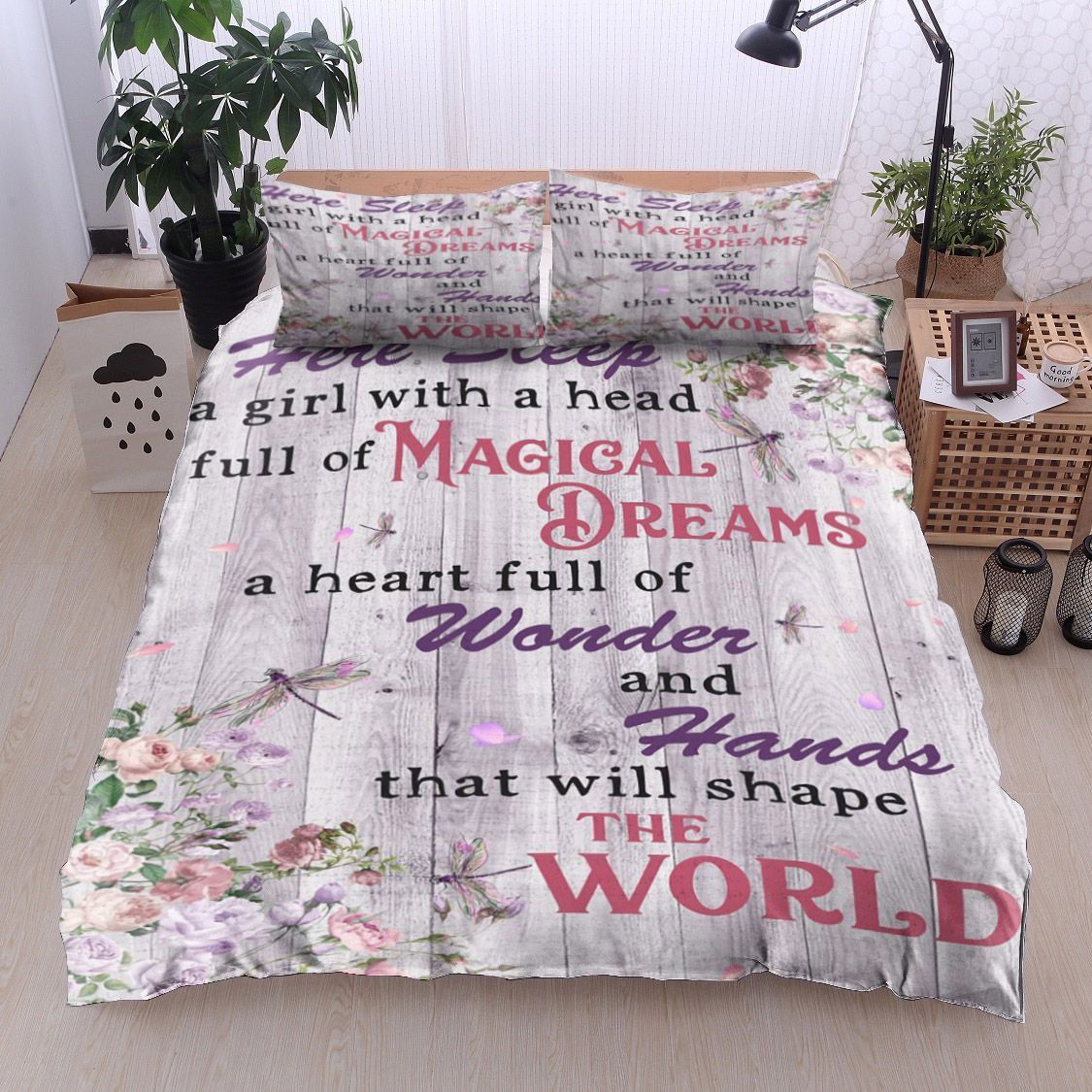 Dragonfly Flower Bedding Set