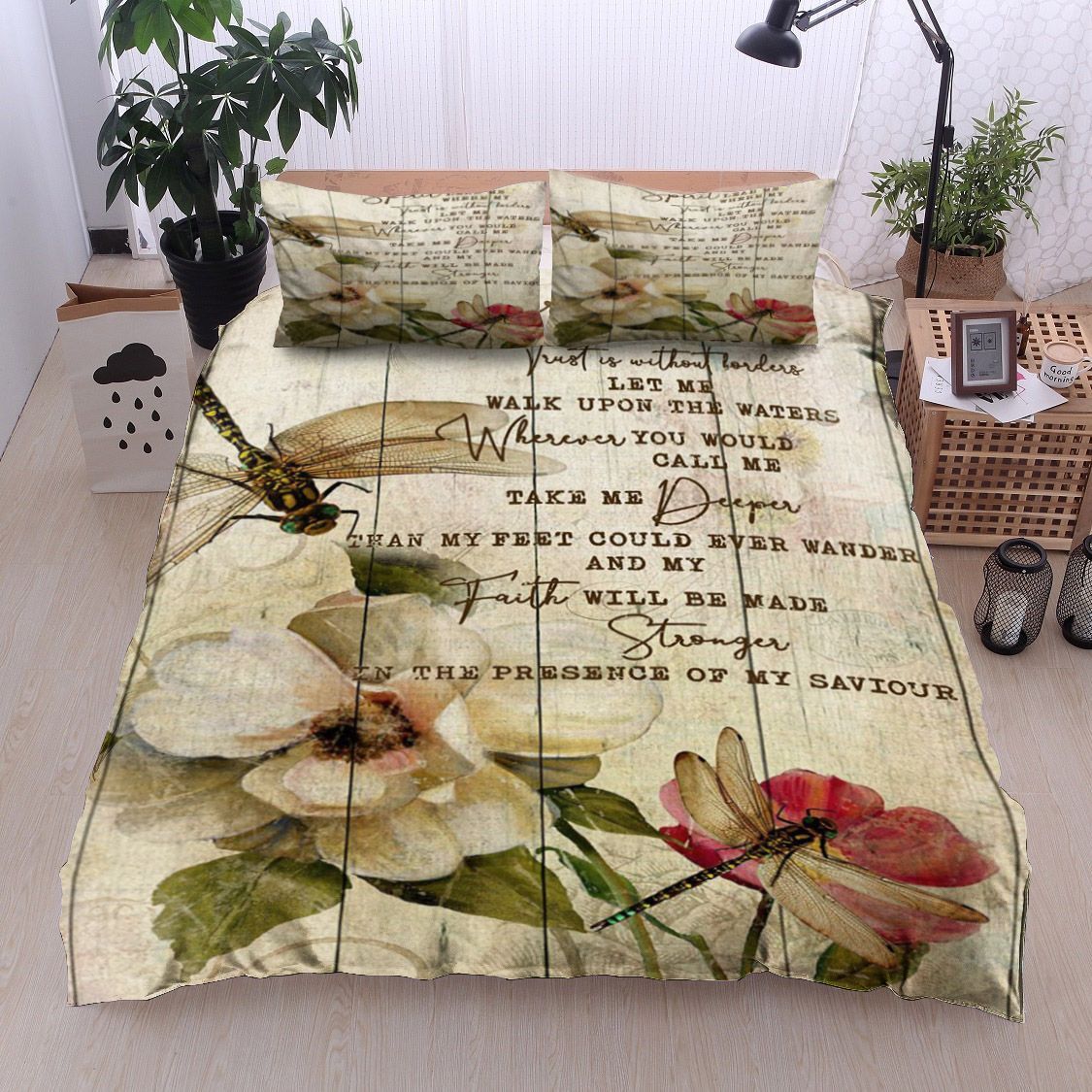 Dragonfly Flower Spirit Bedding Set