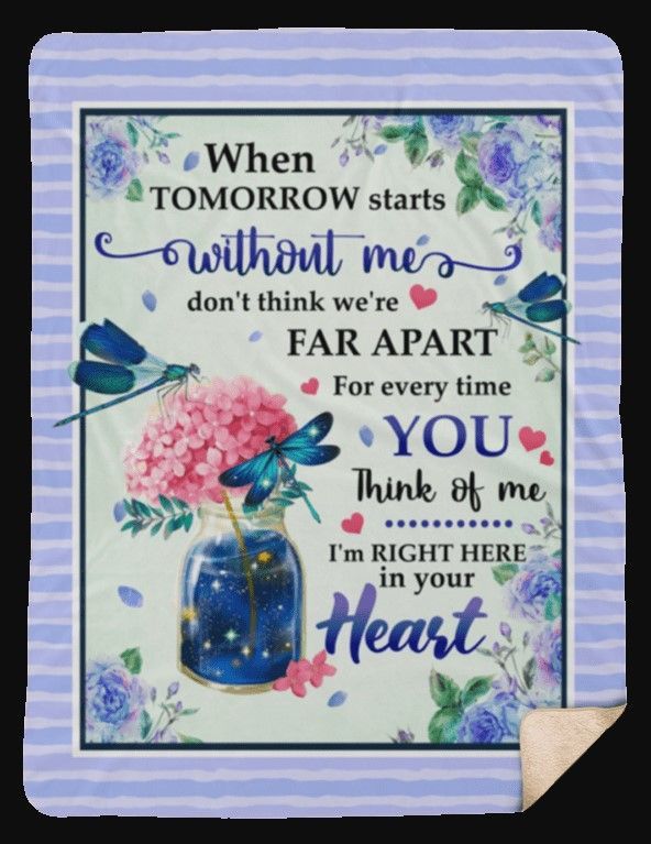 Dragonfly Heart Sherpa Fleece Blanket