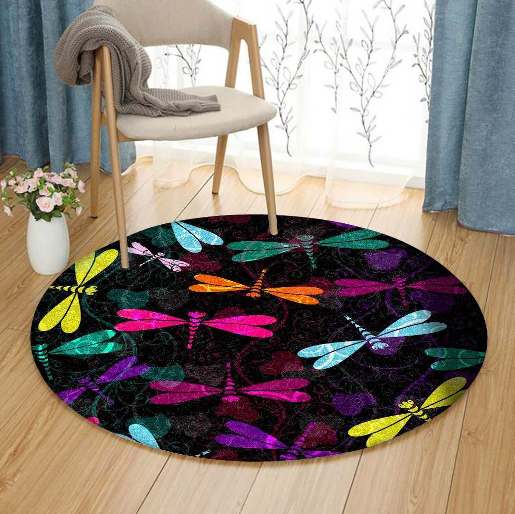 Dragonfly Round Carpet
