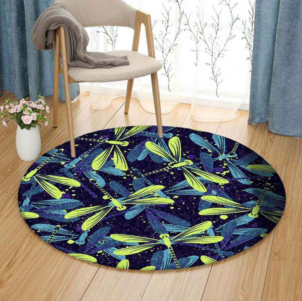 Dragonfly Round Carpet