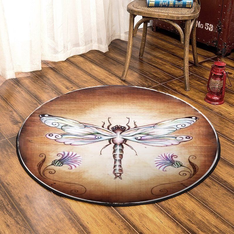 Dragonfly Round Carpet