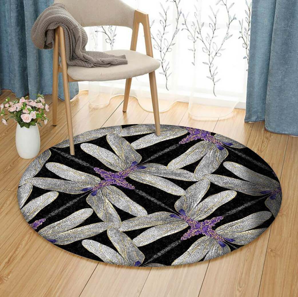 Dragonfly Round Carpet