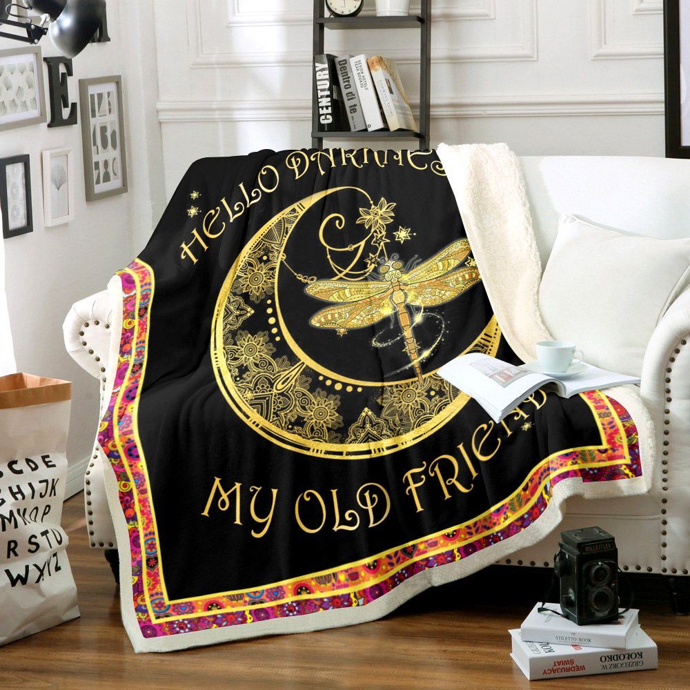 Dragonfly Sherpa Fleece Blanket