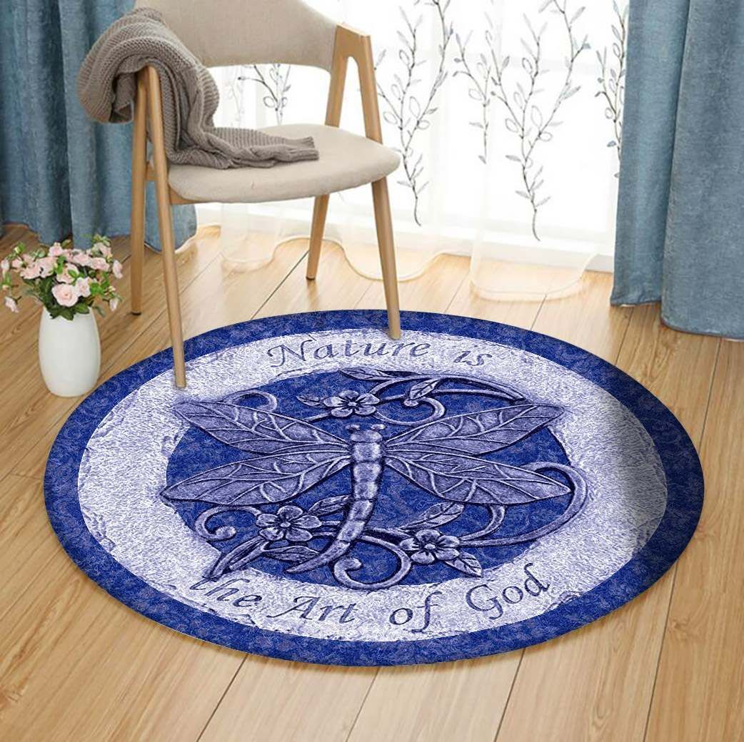 Dragonfly Round Carpet