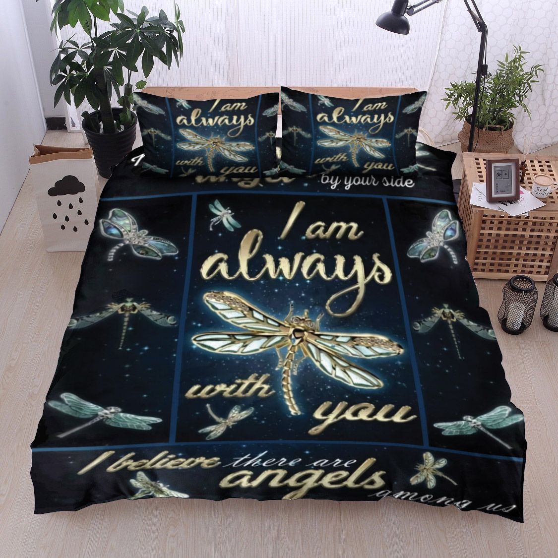 Dragonfly I Am Always With You  Bedding Set