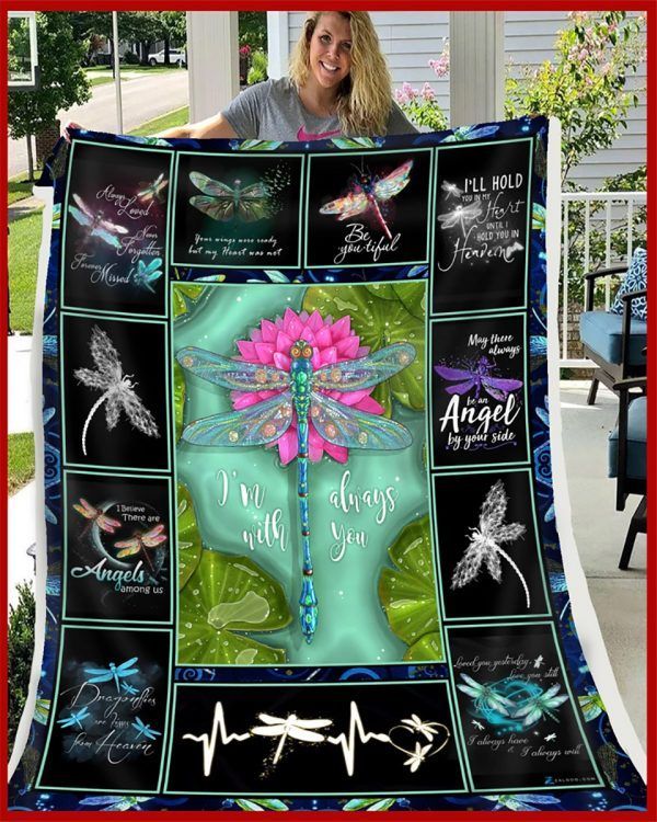 Dragonfly I M Always With You Sherpa Fleece Blanket