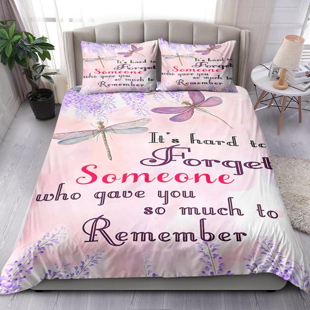 Dragonfly Its Hard To Forget Someone Bedding Set
