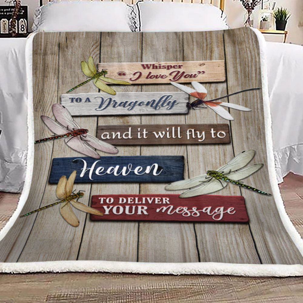 Dragonfly Lovers Sherpa Fleece Blanket
