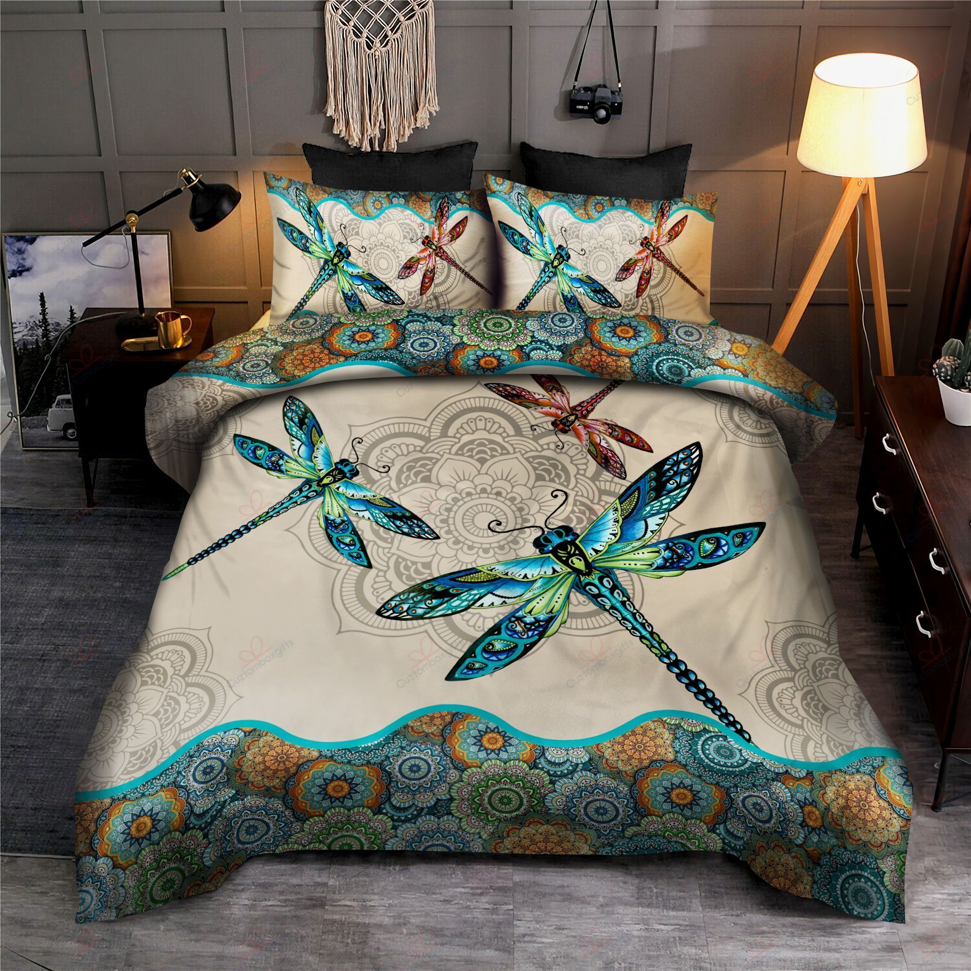 Dragonfly Mandala Bedding Set