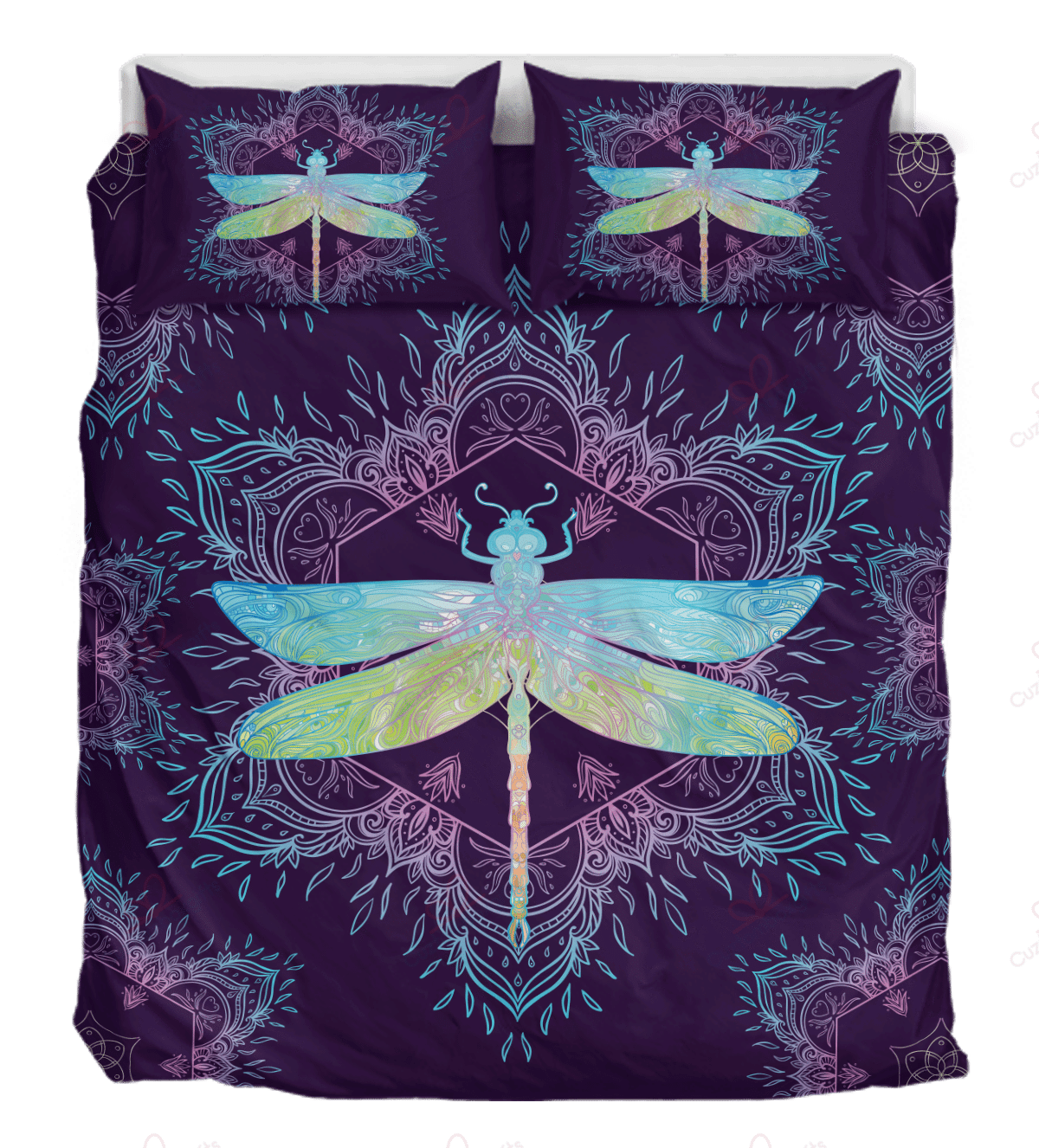 Dragonfly Mandala Printed Bedding Set