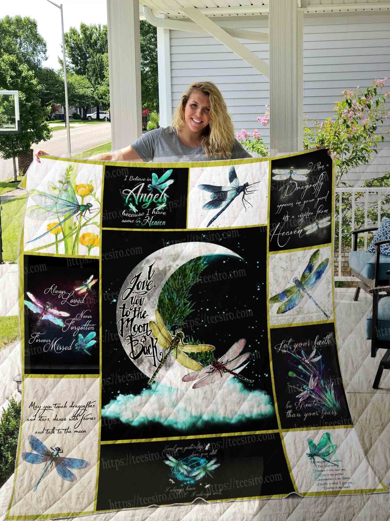 Dragonfly Moon Back Quilt Blanket DHC1501697VT