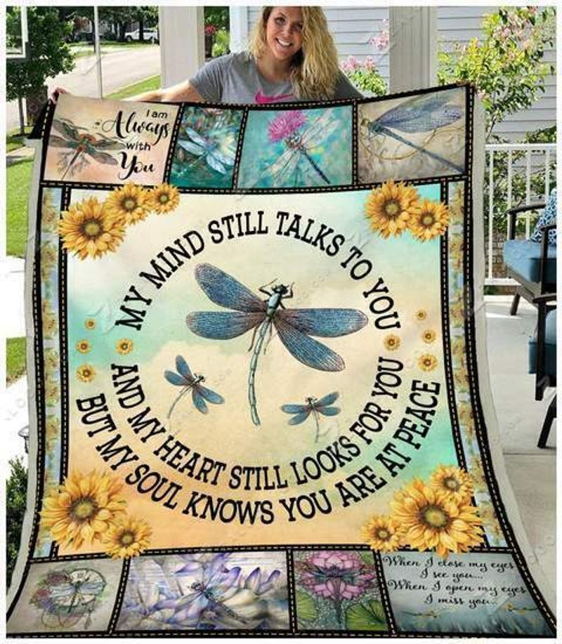 Dragonfly My Mind Sherpa Fleece Blanket