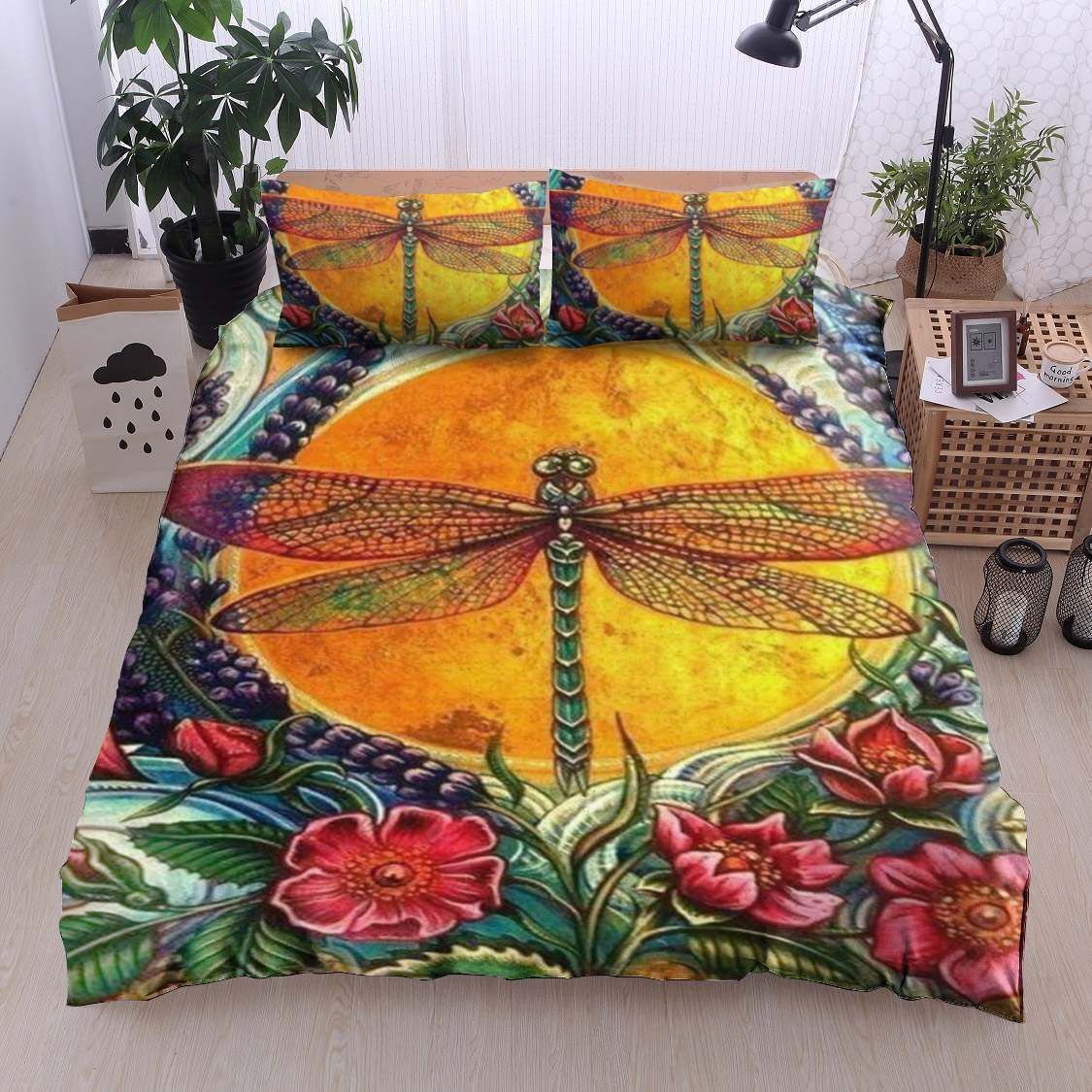 Dragonfly Cotton Bed Sheets Spread Comforter Duvet Cover Cotton Bed Sheets Spread Comforter Bedding Set