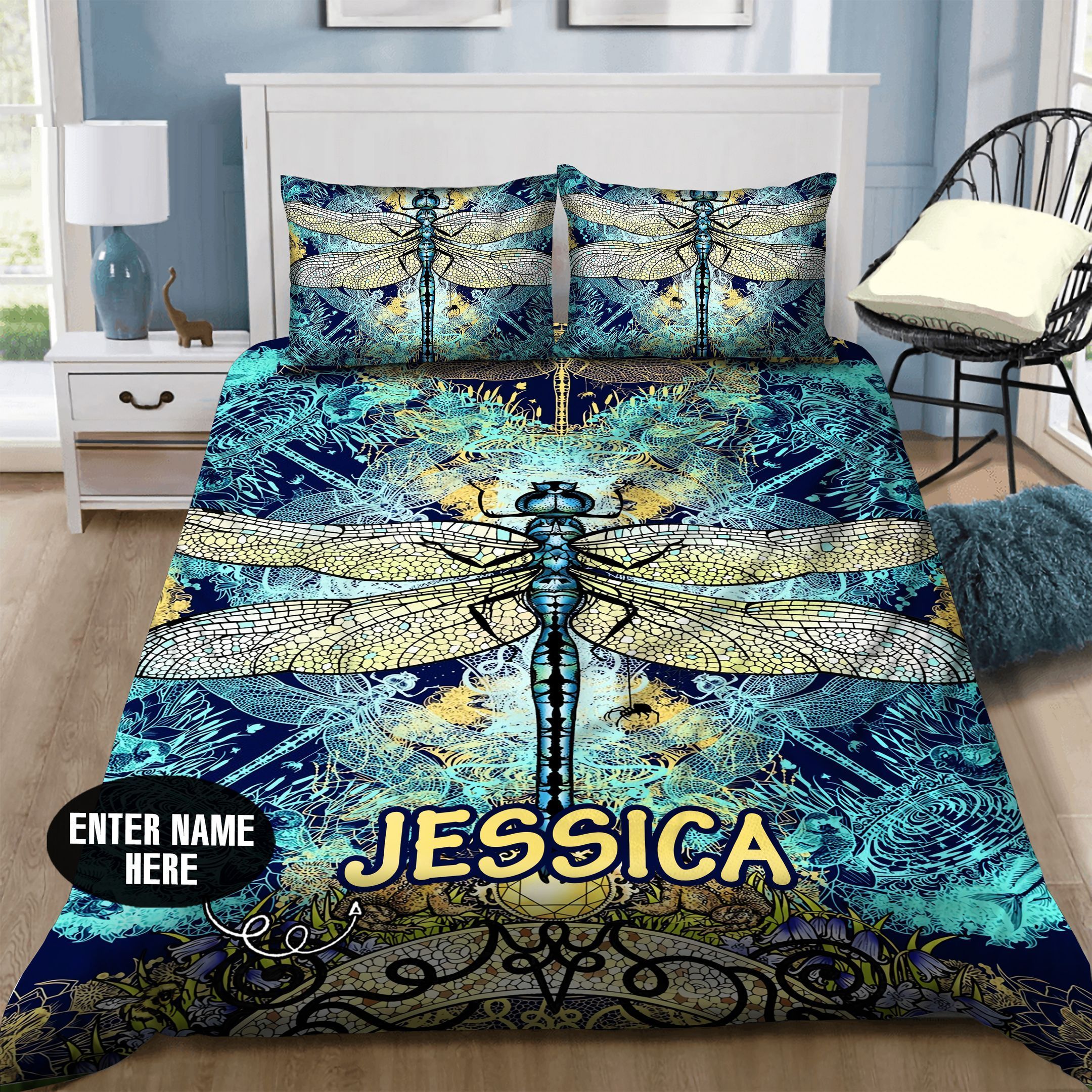Dragonfly Personalized Bedding Set