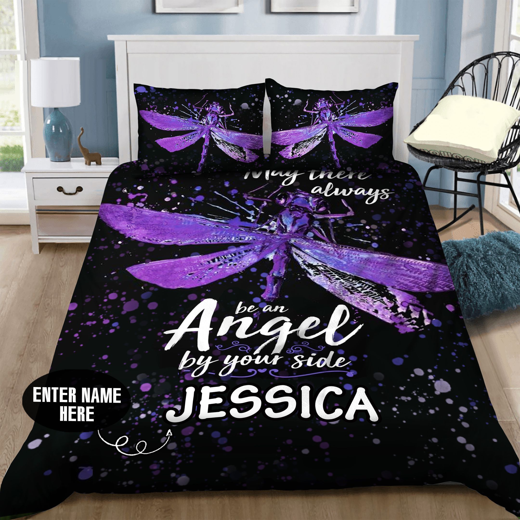 Dragonfly Personalized Bedding Set