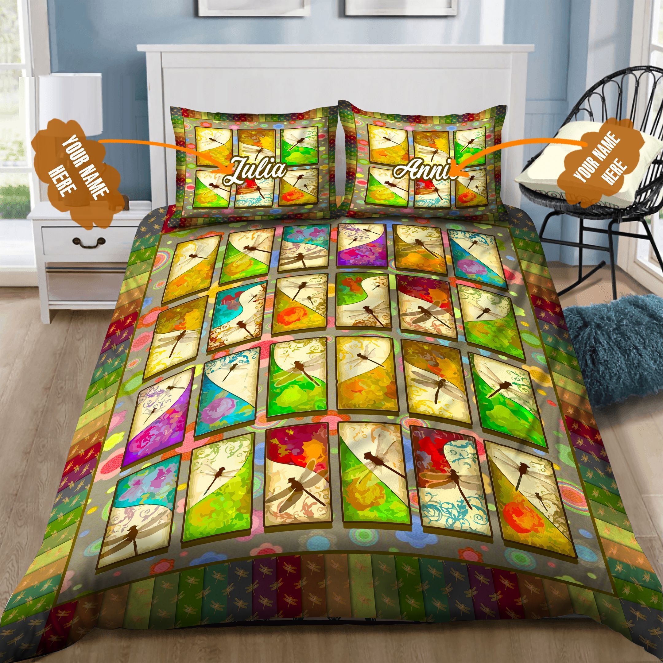 Dragonfly Personalized Bedding Set