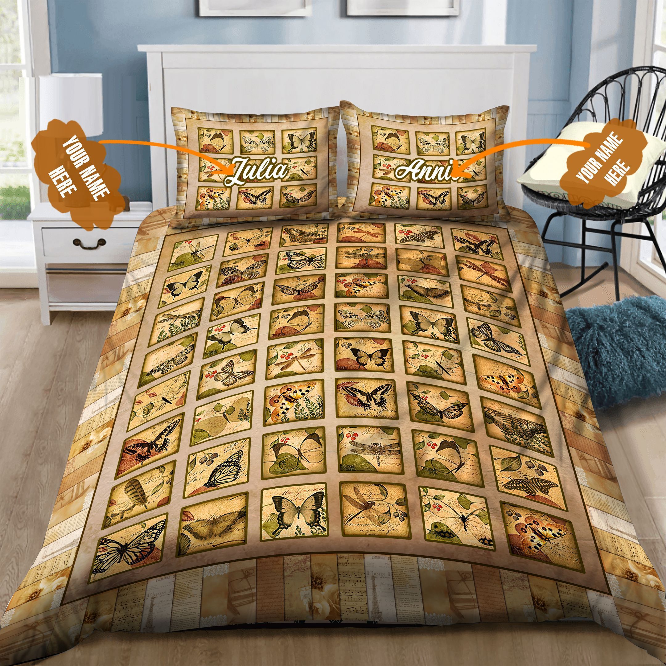 Dragonfly Personalized Bedding Set