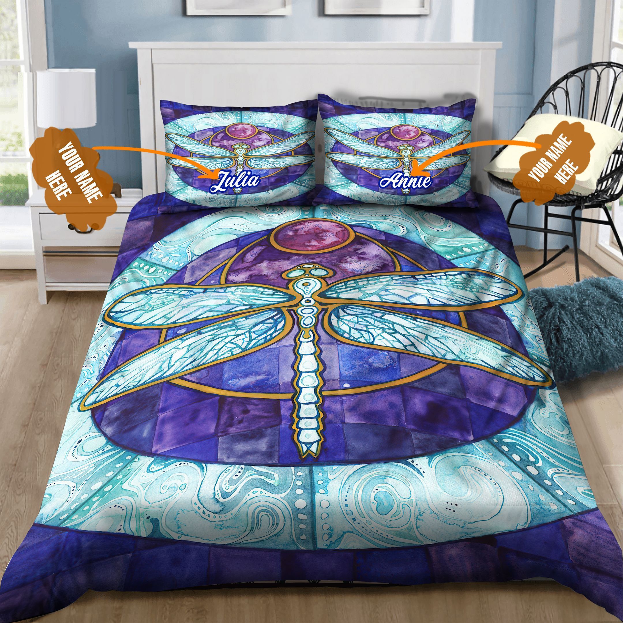 Dragonfly Personalized Bedding Set