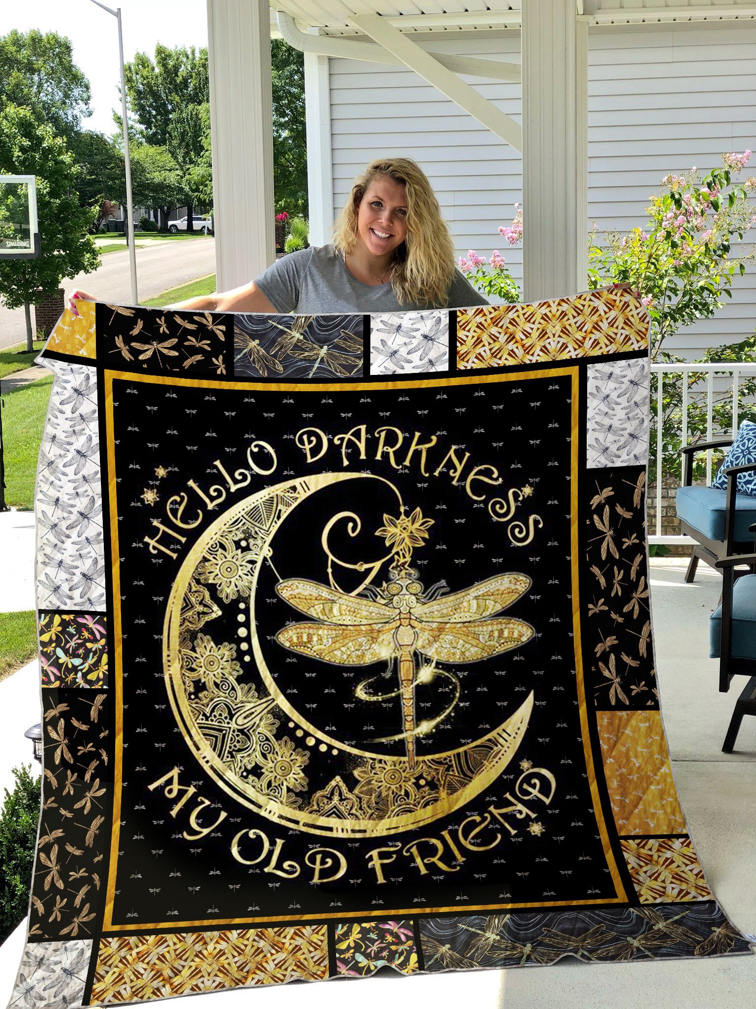 Dragonfly Printed Quilt Blanket DHC1501606VT