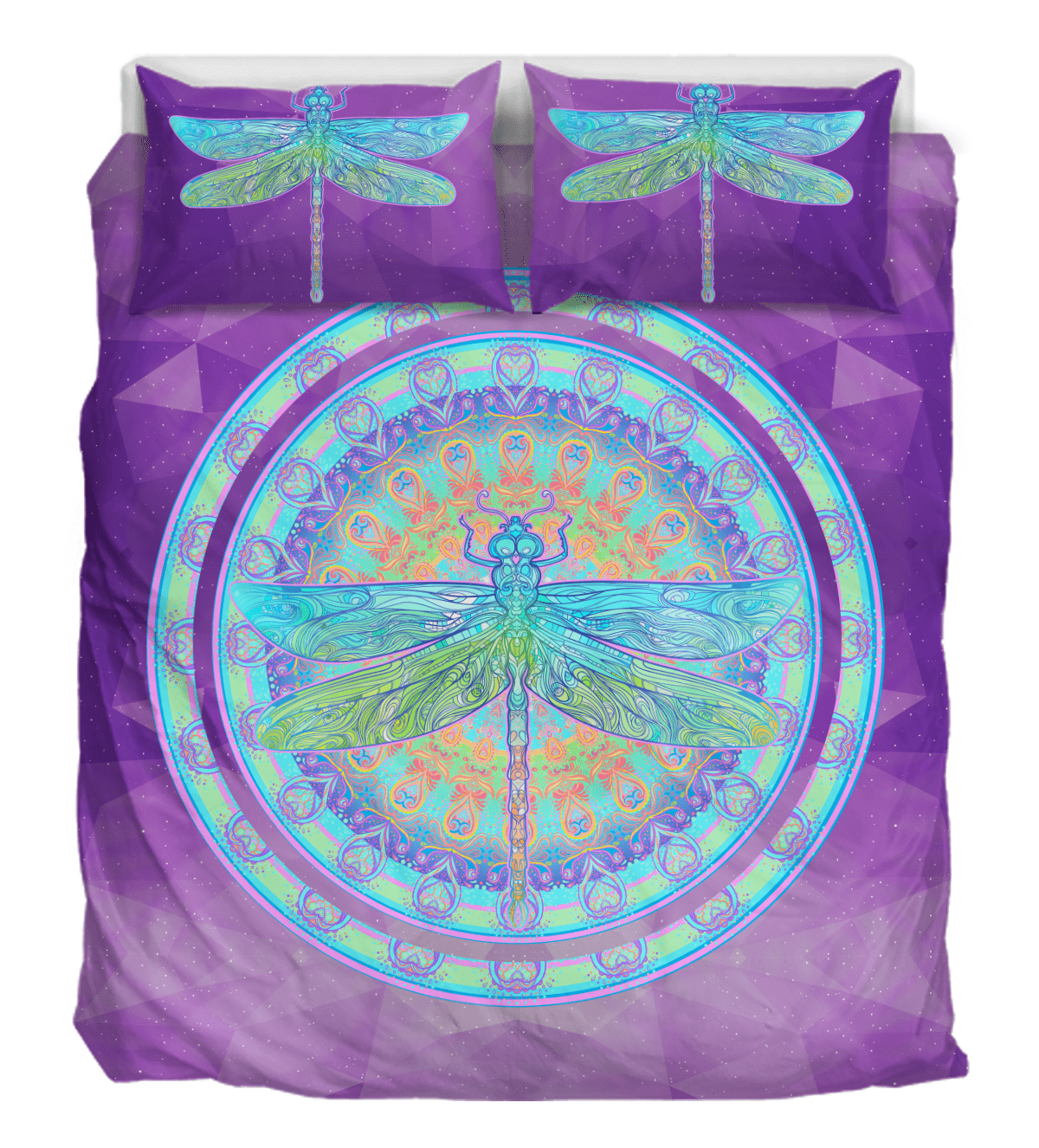 Dragonfly Psychedelic Yin Yang Bedding Set