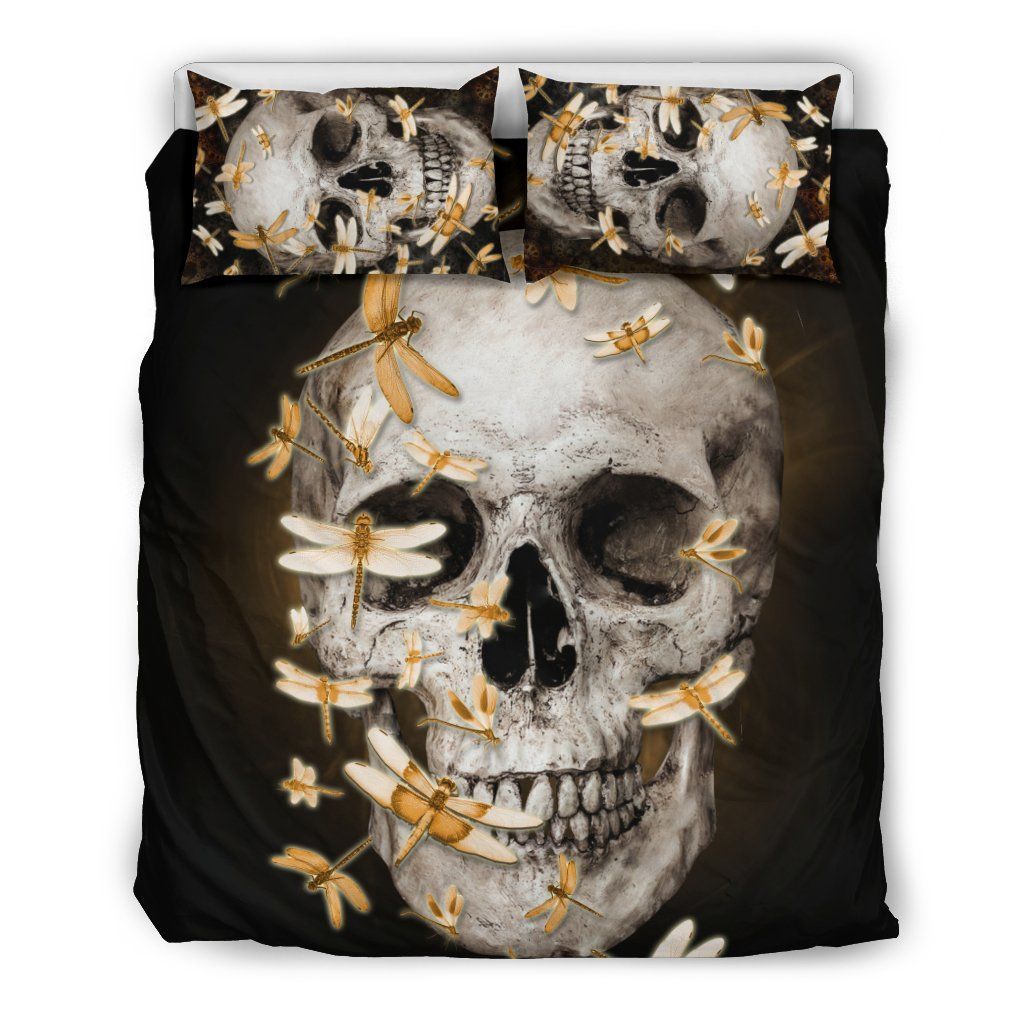 Dragonfly Skull Bedding Set