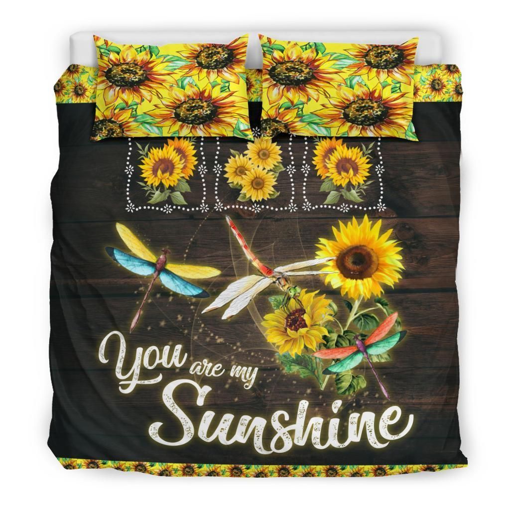 Dragonfly Sunflower Bedding Set