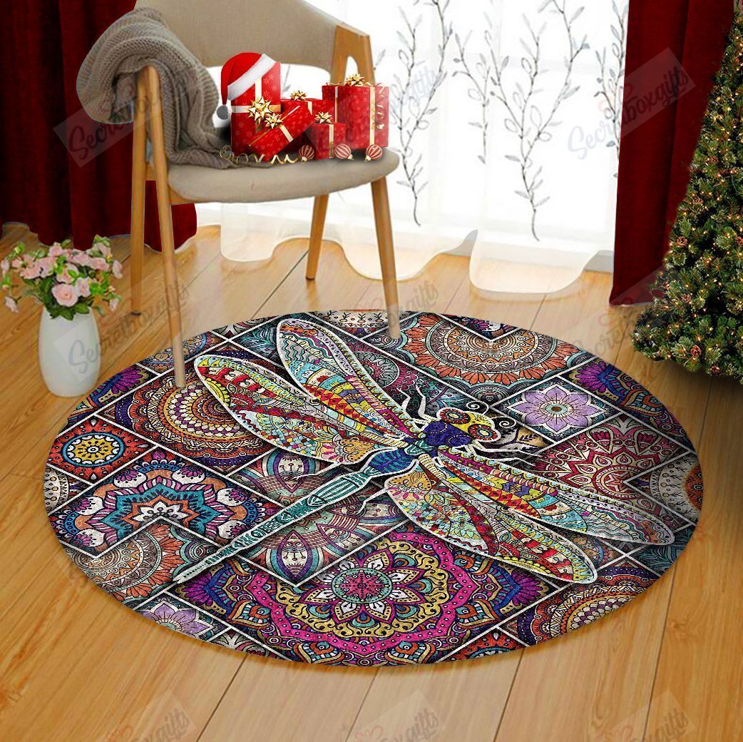 Dragonfly Round Carpet