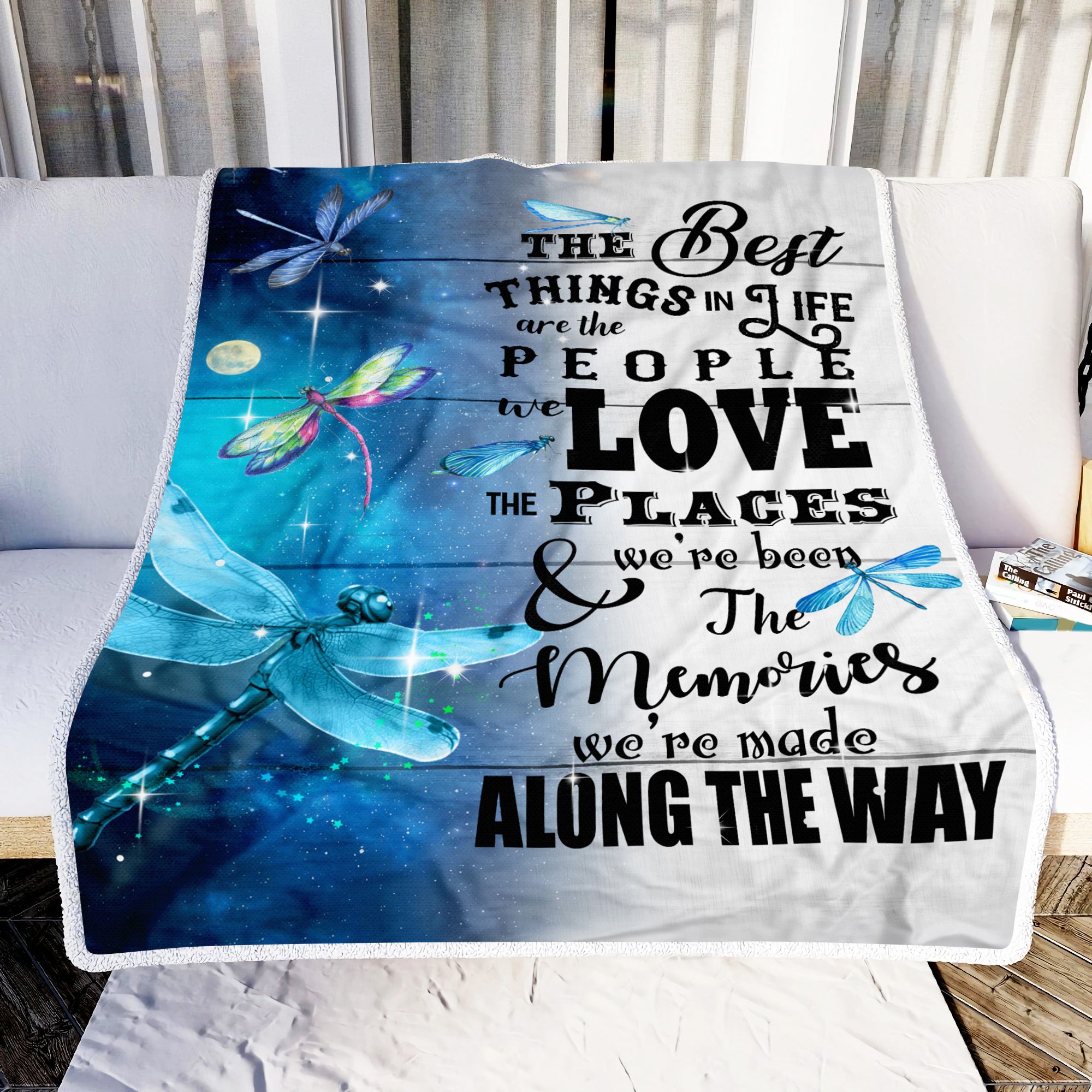 Dragonfly The Best Things In Life Fleece Blanket