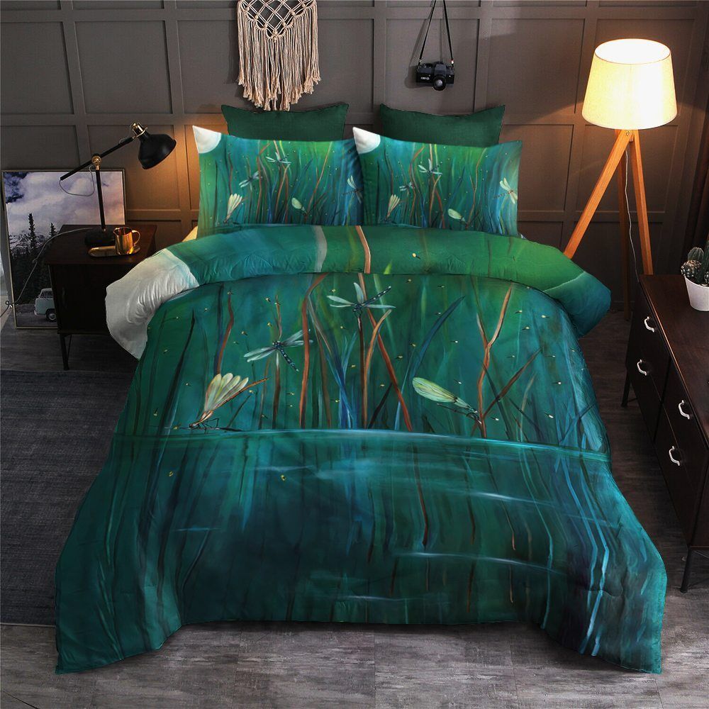 Dragonfly Cotton Bed Sheets Spread Comforter Bedding Set