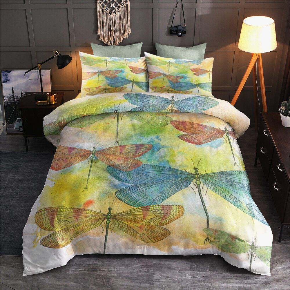 Dragonfly Cotton Bed Sheets Spread Comforter Bedding Set