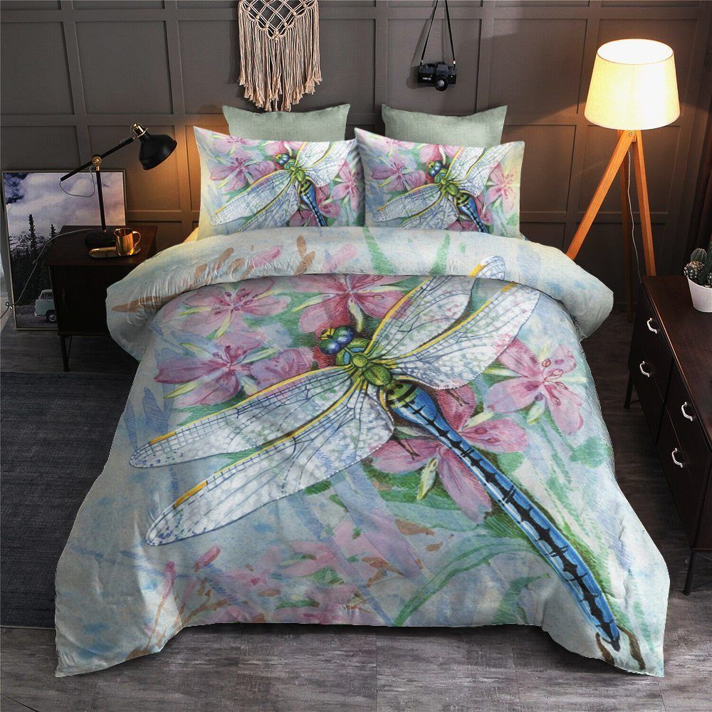 Dragonfly Cotton Bed Sheets Spread Comforter Bedding Set