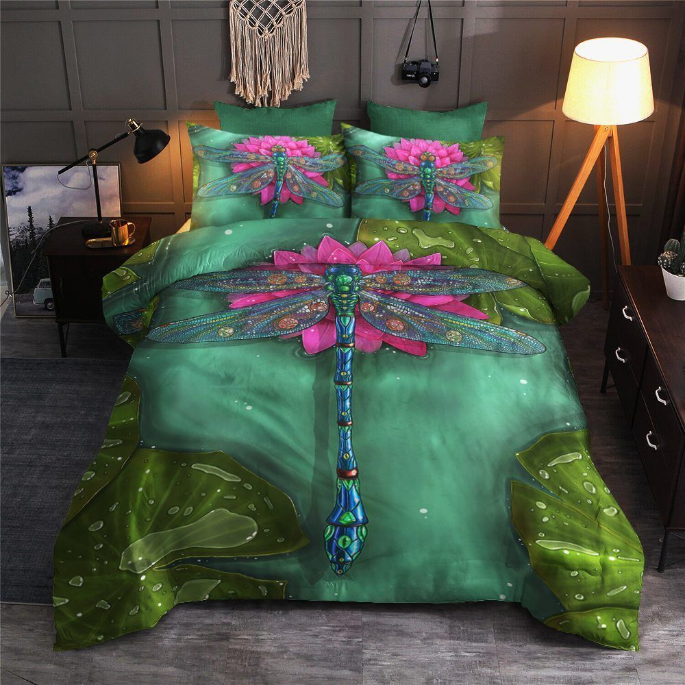 Dragonfly Cotton Bed Sheets Spread Comforter Bedding Set