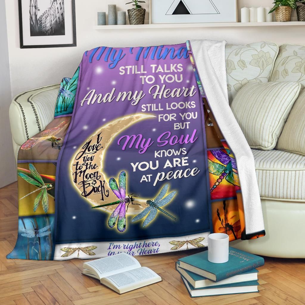 Dragonfly To My Wife Sherpa Fleece Blanket