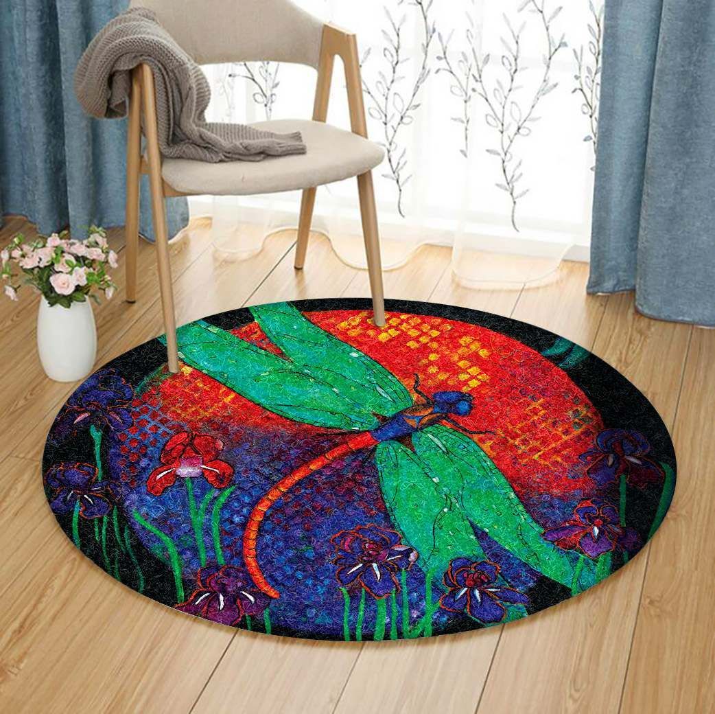Dragonfly Round Carpet