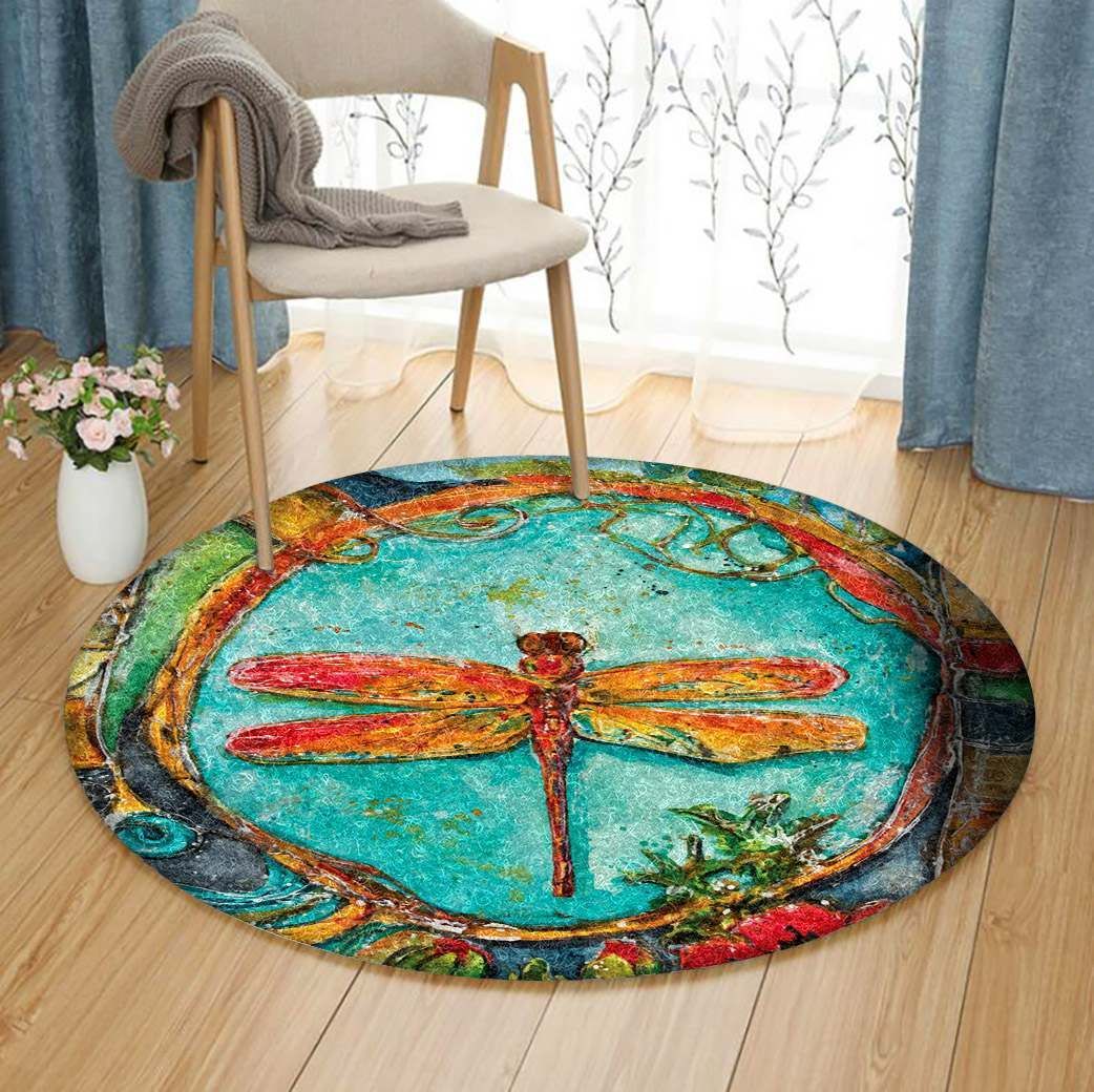 Dragonfly Round Carpet