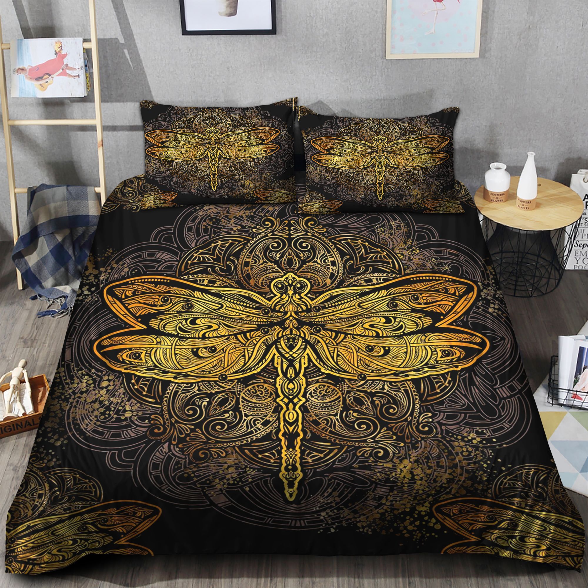 Dragonfly Vintage Bedding Set