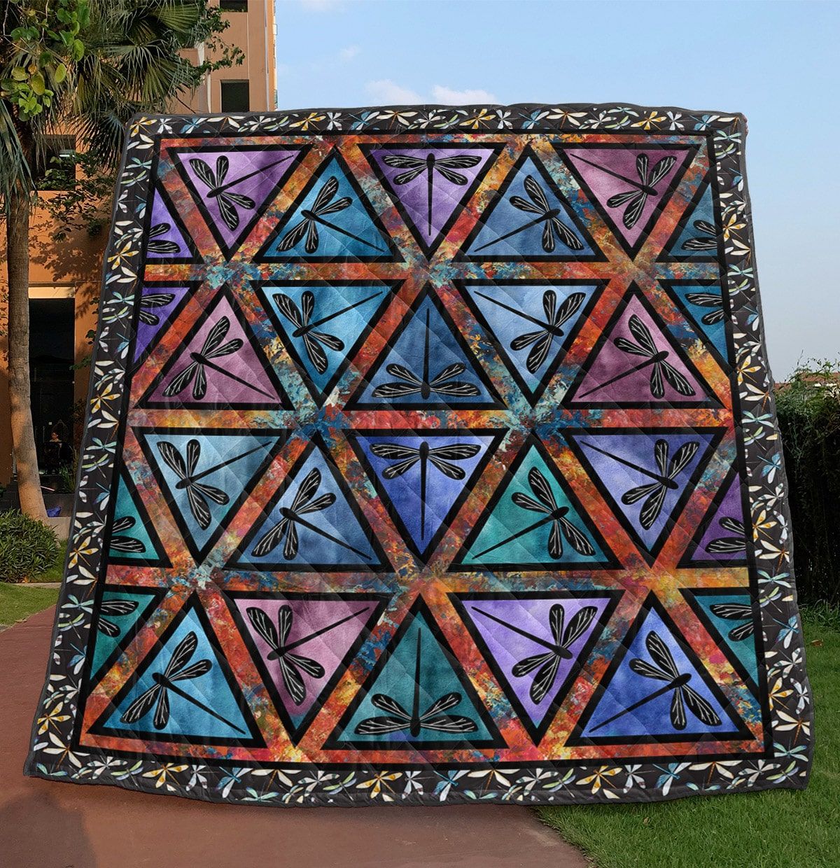 Dragonfly Wanna Fly Like A Dragonfly Quilt Blanket Christmas Gift Dhc04011334Dd