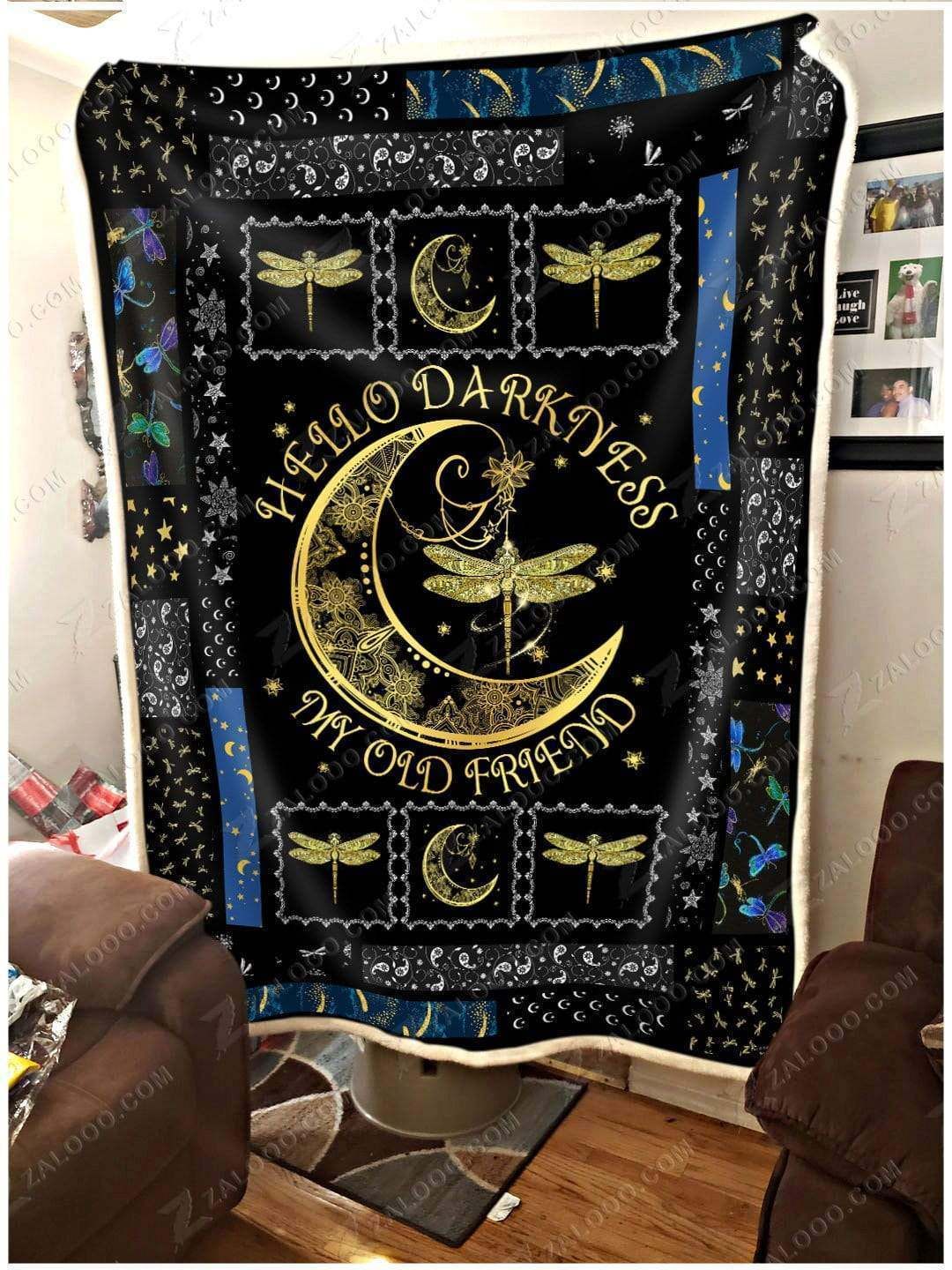 Dragonfly Wicca Sherpa Fleece Blanket