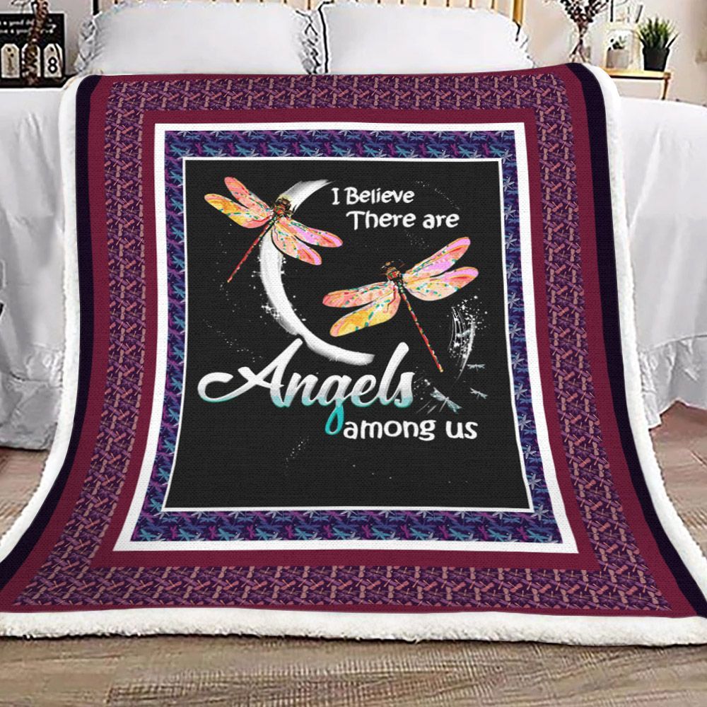 Dragonfly Sherpa Fleece Blanket