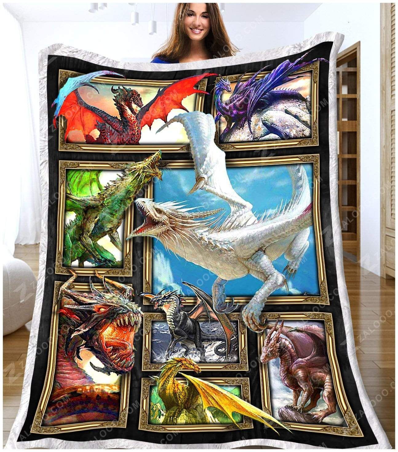Dragons Sherpa Fleece Blanket