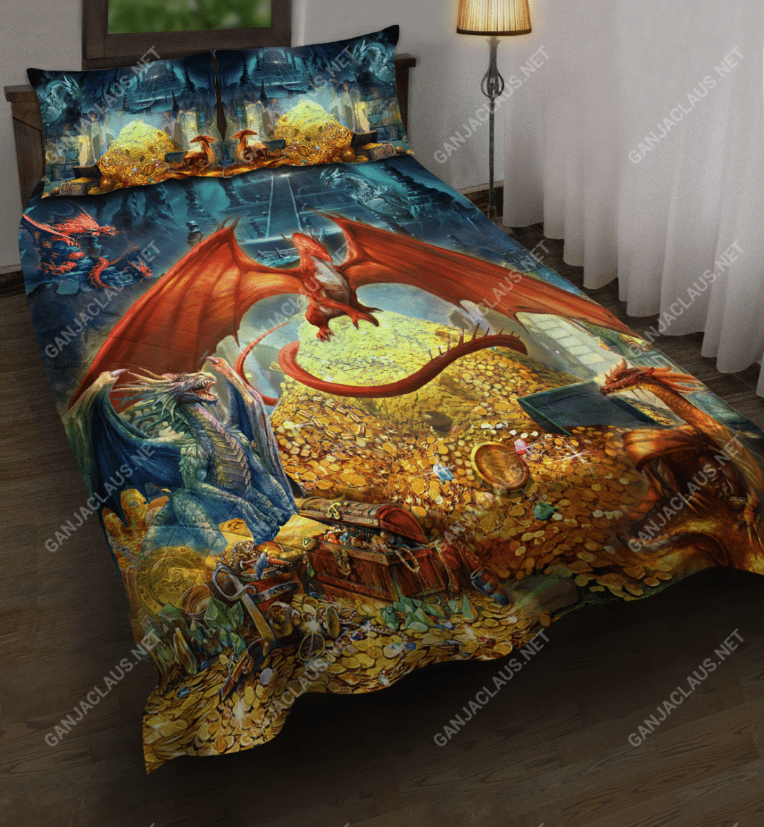 Dragons Guard Treasures Bedding Set