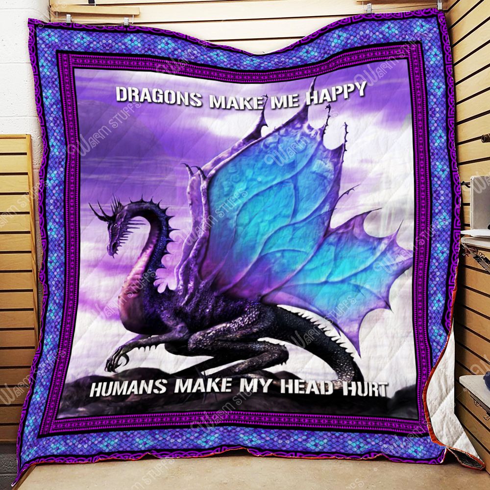 Dragons Make Me Happy Quilt Blanket Lb02 Dhc1312180Dd